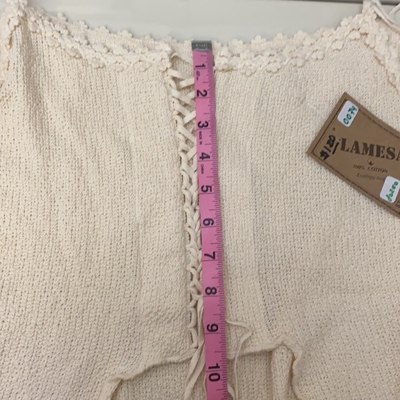 LAMESA 100% Cotton Tank Top Beige/Cream Color size Large Made in Peru NWT - Picture 8 of 11